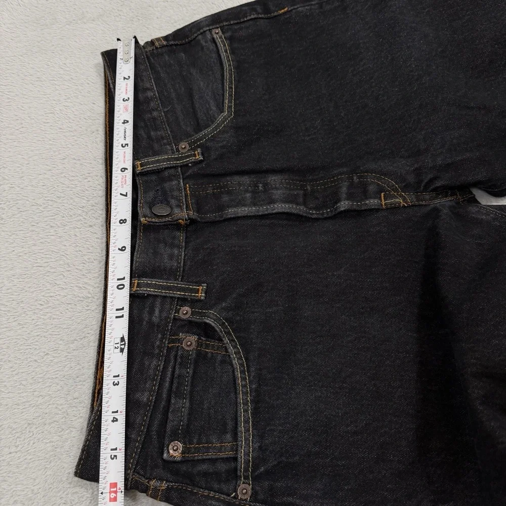 Levi's 501 Jeans Mens 33x31 Black Button Fly Original Straight Denim Pants